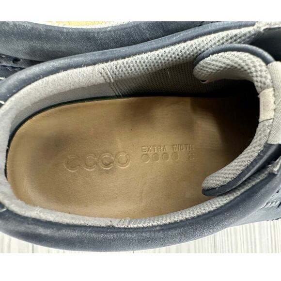 ECCO Classic Blue Wingtip Leather Golf Shoes US 11 EUR 44 Extra Width Spikeless‎ - Picture 6 of 6